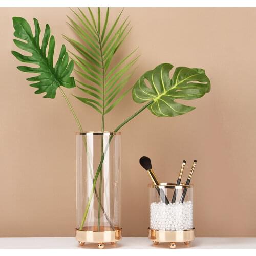 Modern simple transparent glass vase large Phnom Penh hydroponic flower arrangement living room decoration