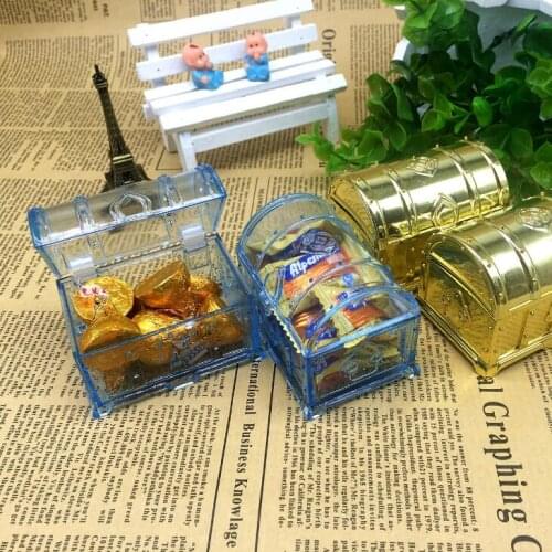 Treasure Chest Shaped Candy Box Wedding Gift Favor Treasure Chest Chocolate Boxes Cases Birthday Baby Shower Favors LX2014