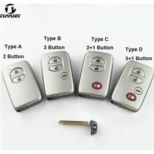 Smart Remote Key Shell for Toyota Camry Prado Corolla Land Cruiser Replacement Car Key Blanks Case