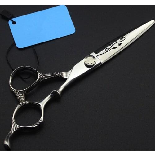 Professional 6 inch Japan 440c Hollow flower cut hair scissors haircut shears cutting barber makas scissor hairdressing scissors