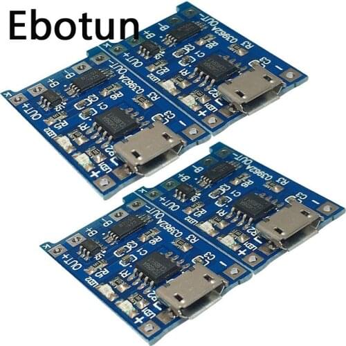 4pcs TP4056 Micro USB 5V 1A 18650 Lithium Battery Charger Module 2 in 1 Charging Board with Overcurrent Protection