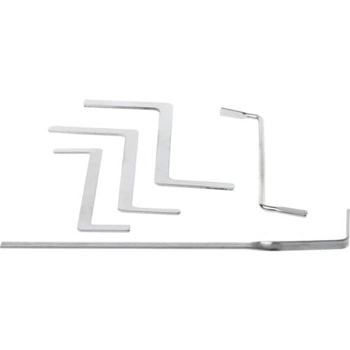 5 Pcs Stainless Steel Double Row Tension Wrench Tool Removal Hooks Lock Extractor Set