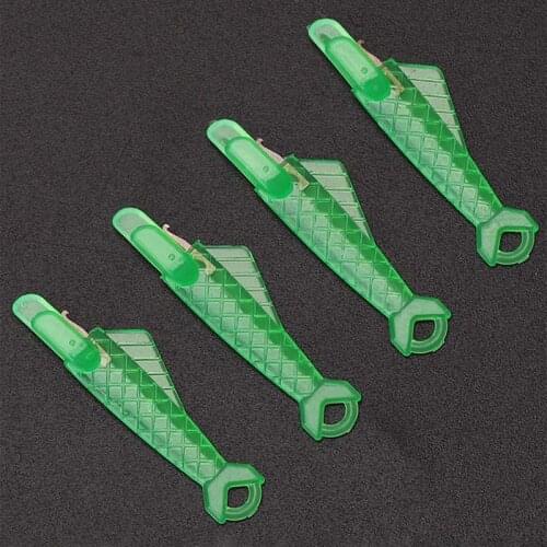 5Pcs/Pack Needle Threader DIY Sewing Accessories Small Fish Type Multi Purpose Green Metal/Plastic for Household Portable