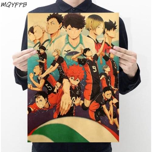 Anime High cue!! Kraft Paper Poster Home Room Wall Decoration Painting 50.5x35cm