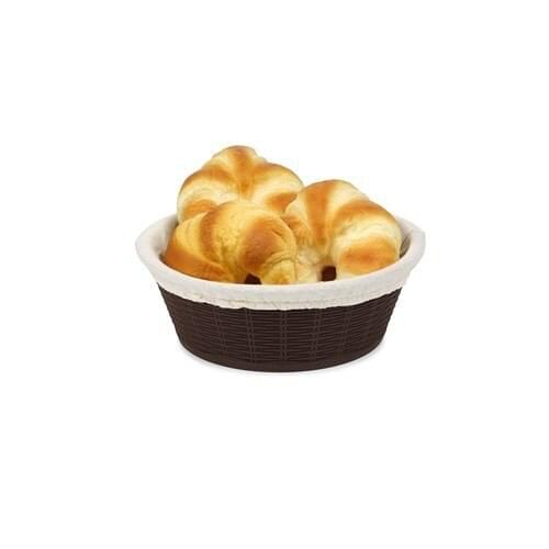 BO662-Straw Pattern Bread Basket-Cloth Coated