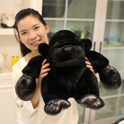 Black Gorilla Dolls Animal Monkey Plush Toy Stuffed Soft Chair Creative Room Decor Birthday Juguetes Children Plush Toys BK50MR