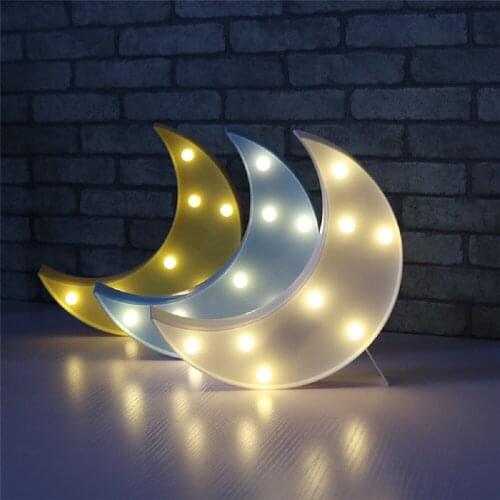 Decorative LED Night Light 3D Moon Neon Wall Table Lamp Christmas LED Lights Childrens Bedroom Decoration Holiday Gift