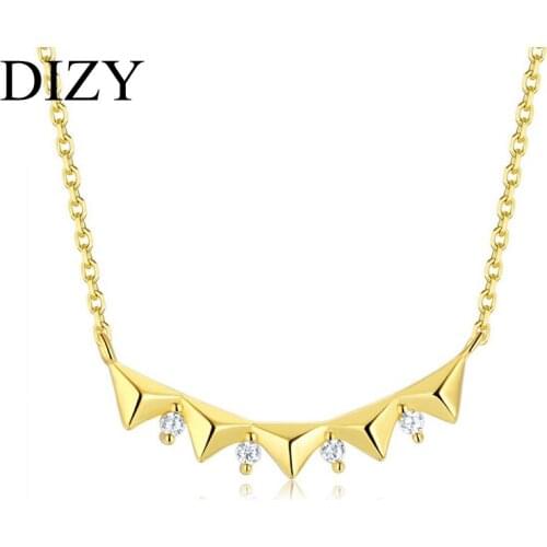 DIZY SOLID 925 SILVER TRIANGLE PENDANT CUTE ROMANTIC JEWELRY DAILY GIFT FOR WOMEN