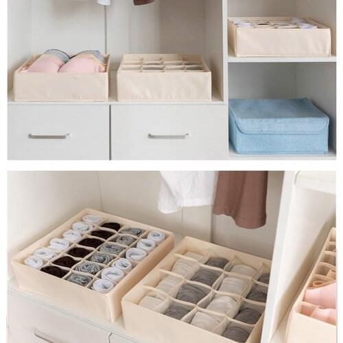 Home Storage Box Underwear Holder Bottom Zipper Detachable Sorting Stand Large Capacity Foldable Container