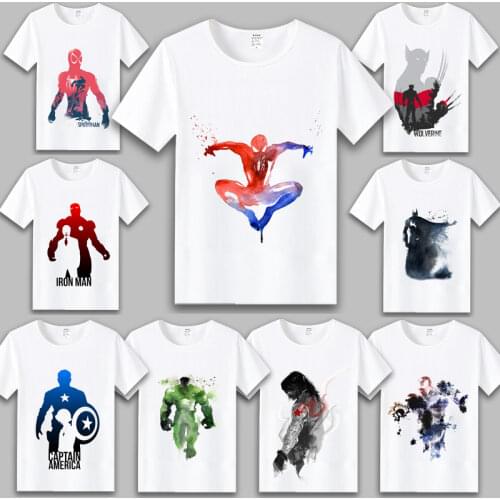 Disney Marvel series Avengers 3 Infinity War anime peripheral clothes Captain America Iron Man short-sleeved T-shirt