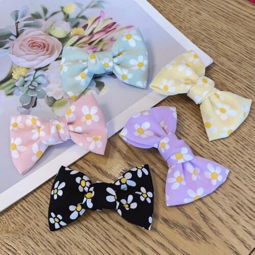 New Fashion Beautiful Striped Flower Wild Bow Princess Hairpin Barrettes for Child Girl Accessories Headwear