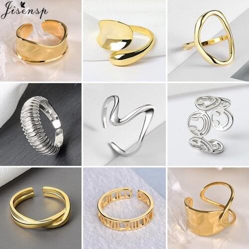 Gold Statement Dome Ring for Women Girls Geometric Couple Jewelry Anillos Irregular Chunky Wave Wide Ring Adjustable 2021 New