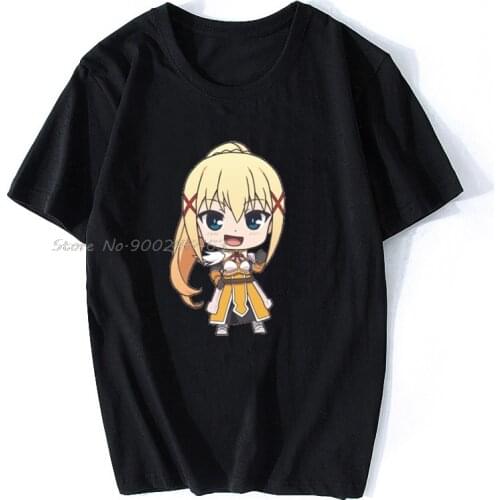 Men t-shirt Konosuba! Darkness Tshirt Women T Shirt Men Cotton Tees Anime Tops Hip Hop Harajuku Streetwear Summer