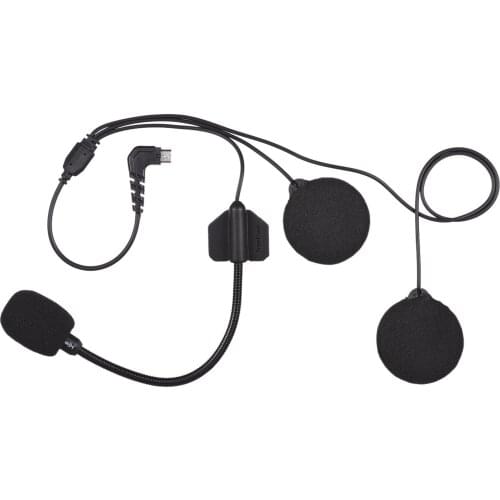 Small Microphone Speaker MIC + Adhesive Clamp Clip Mount for R1 or R1plus Motorcycle BT Intercom Helmet Headset BT Interphone