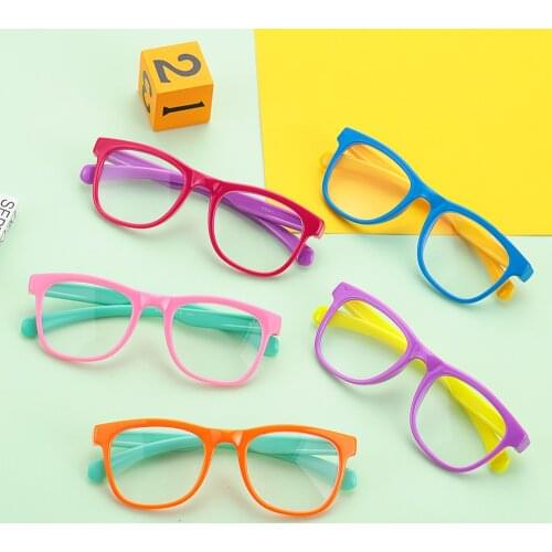 1PC Silicone Frame Anti Blue Light Glasse Anti Radiation Kids Computer Glasses Video Gaming Glasses Eyeglasses Safety Eyewear