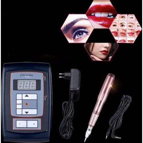 Professional Tattoo Gun Eyebrow Tattoo Machine Pen For Permanent Make Up Eyebrows Microblading Makeup Machine Kit Swiss Motor