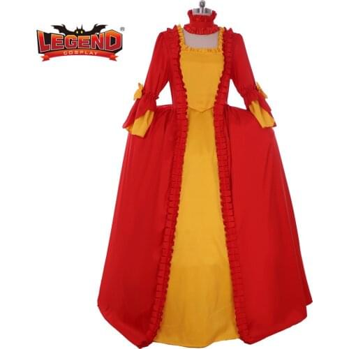 Revolution Georgian era Victorian Ball Gown/Vintage costume 18th century red rococo dress costume Marie Antoinette red dress