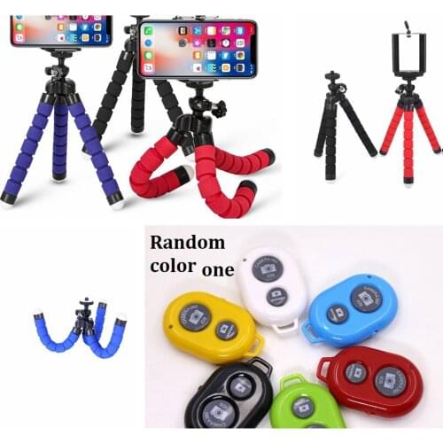 Tripod For Camera Mini Flexible Sponge Octopus Tripod Adjustable For Xiaomi Huawei Phone Clip Support Photo Remote Control