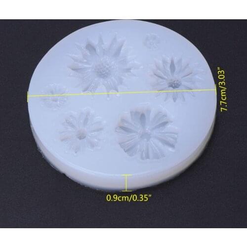Silicone Mold DIY Jewelry Making Floral Flower Pendant Mirror Epoxy Resin Crafts 57BD