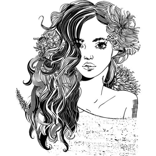 Cute / Cartoon Girl Clear Stamps For DIY Scrapbooking Card Making Silicone Stamps Fun Decoration Supplies