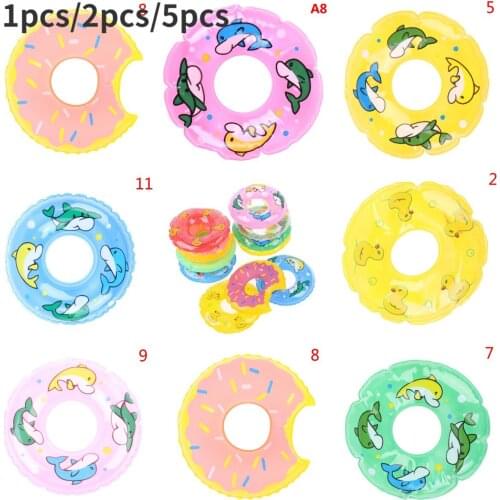 1 Pcs/2pcs/5pcs Colourful Doll Swimming Buoy Lifebelt Ring For Doll Accessories Beach Bathing DIY Baby Kids Bathing Toys
