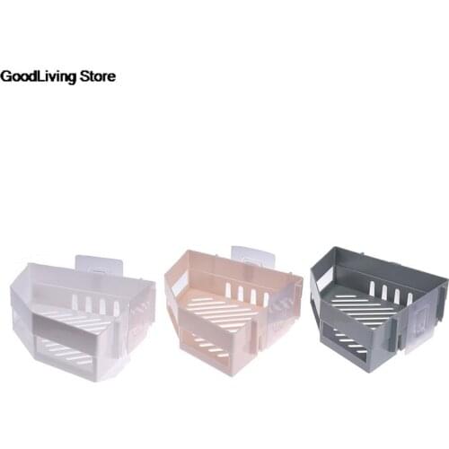 1PCS Triangular Shower Storage Shelf Bathroom Corner Bath Rack Storage Holder Organizer Suction Cup Design