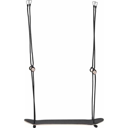 Outdoor Skateboard Swing Maple Wood Standing Swing Non-Slip with Adjustable Handles Load up to 330lb For Kids Games Accessories