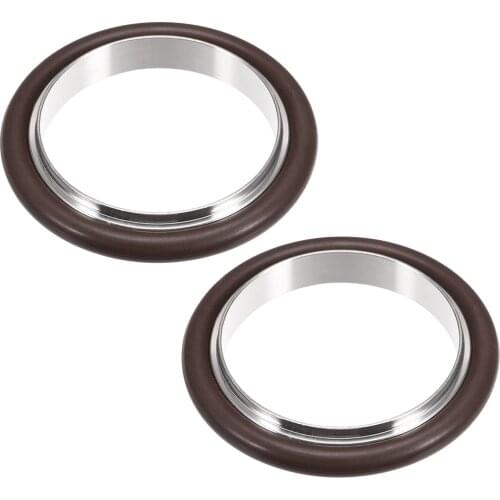 Uxcell 2 Pcs Centering Ring KF-16 Vacuum Fittings ISO-KF Flange 53mm x 39.7mm Fluororubber O-Ring