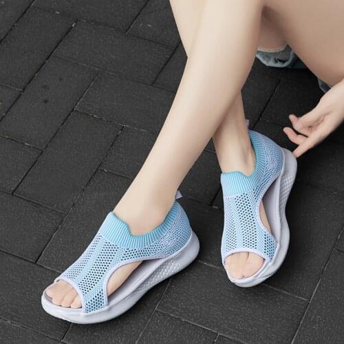 Women Sandals Breathable Comfort Shopping Ladies Walking Shoes Wedge Heels Summer Platform Sandal Shoes Mujer Plus size 42