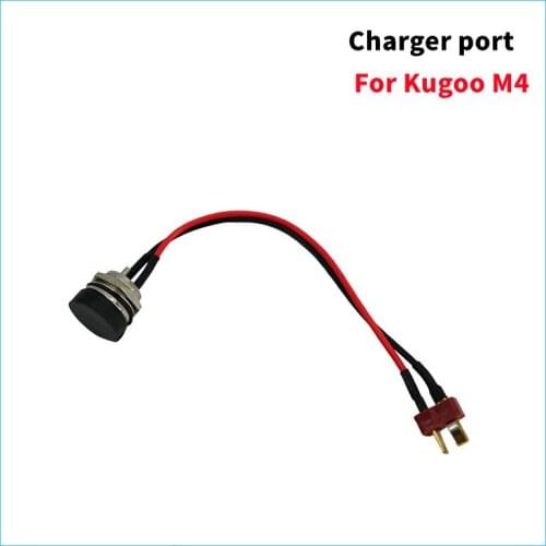 10 Inch Electric Scooter Parts Charger Port Power Charger T-head Charging Port Plug for KUGOO M4 PRO Replacement Accessories