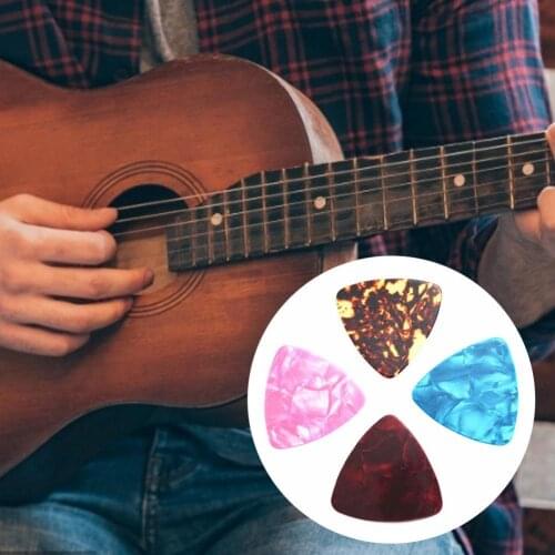 10Pcs Guitar Pick Plectrums Round Tip Prevent Chipping Compact Celluloid Acoustic Guitar Picks Electric Guitar Pick Plectrums fo
