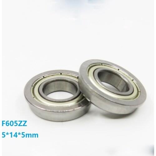 20pcs/50pcs/100pcs F605ZZ F605Z F605 Z ZZ F605-ZZ 5x14x5mm Flange Deep Groove Ball Bearing Miniature 5*14*5mm