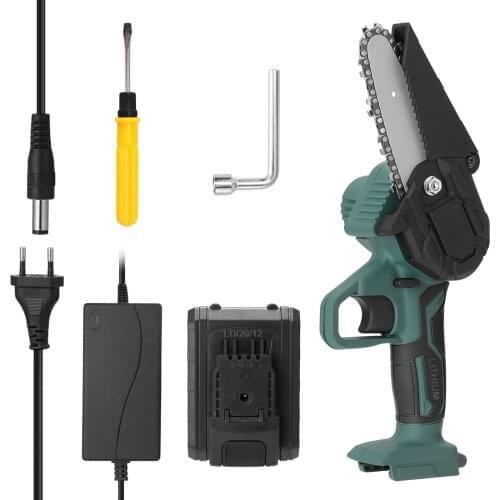 21V Portable Mini Electric Pruning Saw Rechargeable Chainsaw Wood Cutter One-handed Woodworking Tool for Garden Orchard Branch
