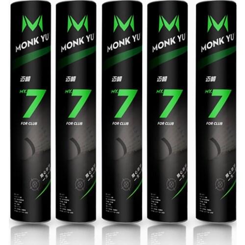 5 tubes/lot Badminton Shuttlecock MY7 Goose Feather Flying Stability Durable Birdies Better Than LiNing A+60 Battledore L9999SPC