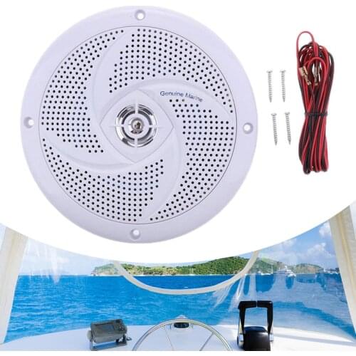 White Waterproof Round Speaker Loudspeaker Sound System for Boat Marine Car RV Boat Sound System Speaker Horn