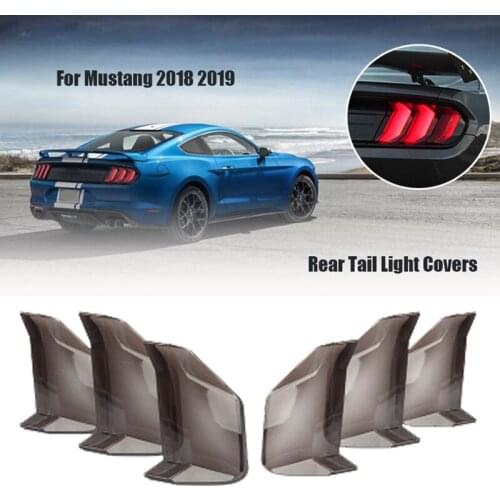 6 Pcs Car Rear Tail Light Lamp Cover Protector Sticker for Ford Mustang 2018 2019 Decorative Sticker