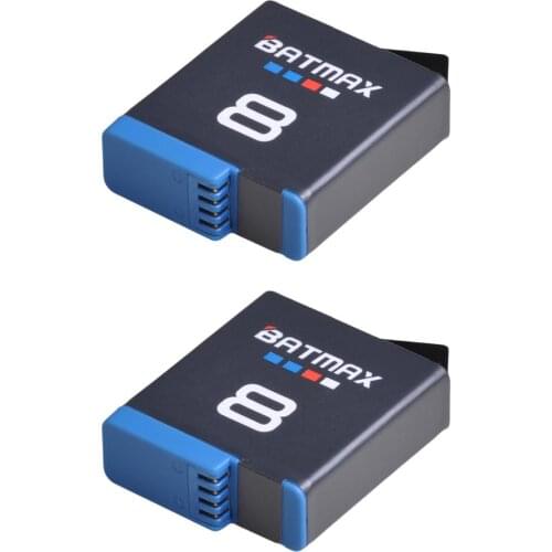 Batmax 2pcs for GoPro 8 GoPro hero 8 Li-ion Rechargeable battery Full Decoded for Gopro hero 8 Action Camera