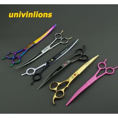 7.5/8" curved pet shears dog grooming scissors dog cat hair clippers animal cut dog hair scissors grooming pet scissors for cats