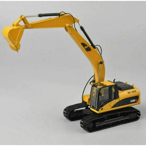 Collection diecast model 1/50TH Diecast Hydraulic Excavator 320D L Yellow Car Model Toy Vehicles Engineering vehicle model