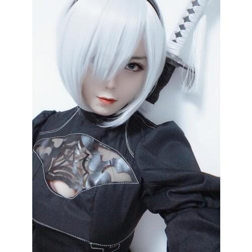 Nier Automatas Cosplay Costume Women Anime Role Play Outfit Games Yorha 2B Disguise Dress Party Fancy Carnival Girls Black Suit