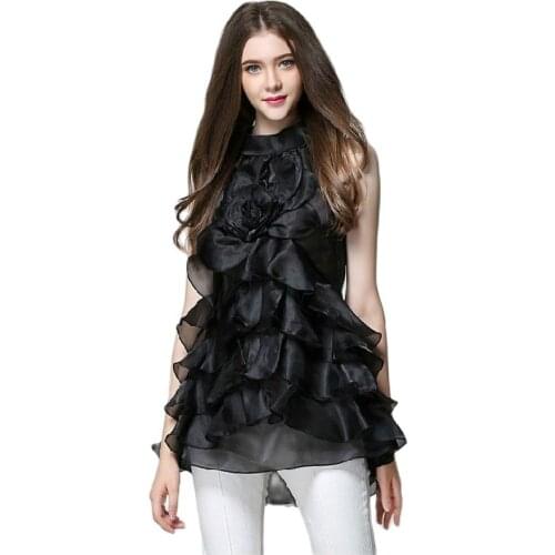 KUYISHINI Blouses With Sleeves