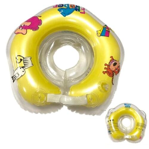 Summer Inflatable Baby Swimming Collar Double Airbag Safety Swimming Ring Newborn Cartoon Ring Swimming Pool Accessories