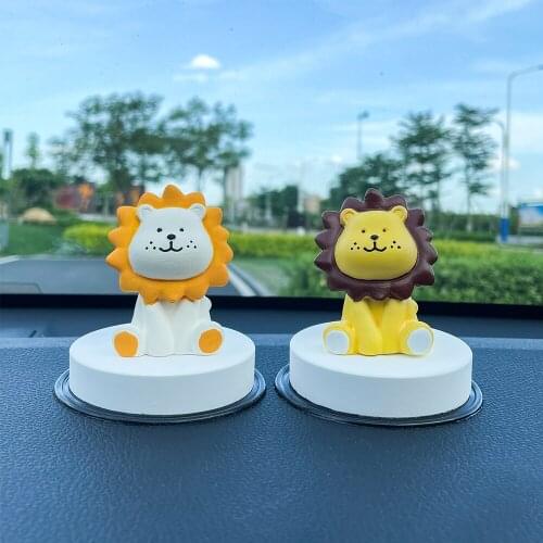 Cute Animal Model Lion Doll Resin Embellishments Car Decoration Accessories Christmas Decoration Nordic Home Decor Accessories