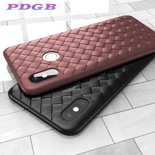 Fashion Grid Case For Xiaomi Mi 9T 9 SE Mi 8 A2 A3 lite Redmi 7 7A 6 6A Redmi Note 6 Pro 7 Cases Silicon Thin Soft Woven Cover