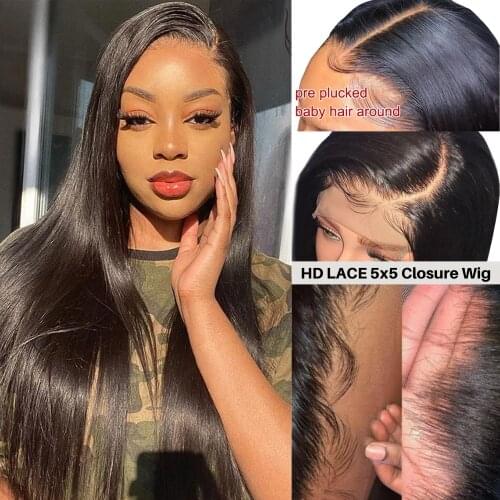 HD Lace Brazilian 4x4 Lace Closure Bob Wig 13X4 Lace Frontal Human Hair Wigs 13x6 Lace Front Human Hair Wigs Baby Hair For Women