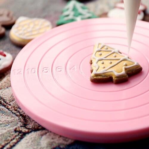 Cake Turntable Rotating Anti-skid Round Cake Dessert Decorating Stand Cake Rotary Table Plate Kitchen DIY Cream Baking Tools