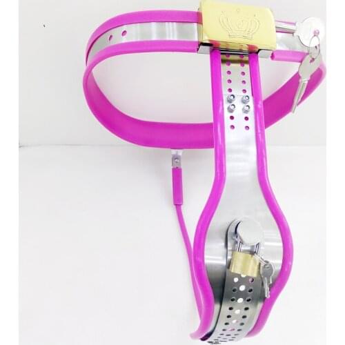BDSM Women Female Chastity Belt Sexy Pants Stainless Steel Silicone Chastity Lock Device Sex Toys For Woman Adult Eortic Briefs