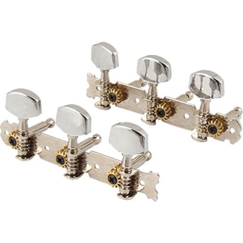 Silver Tone Metal Guitar Head Tuning Keys Peg 2 Pcs