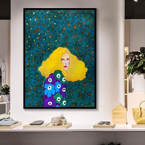 Nordic Modern Figure Characters Watercolor Colorful Canvas Painting Poster Print Decor Wall Art Pictures For Living Room Bedroom