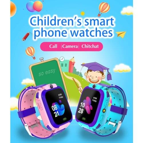 Q12 Childrens Smart Watch SOS Phone Watch Smartwatch For Kids With Sim Card Photo Waterproof Tracker Call Phone For IOS Android